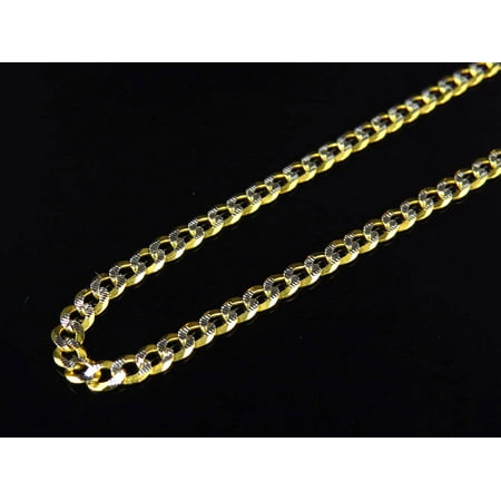 10K Yellow Gold Diamond Cut Cuban Link Chain 18-26" (2.5MM)-22