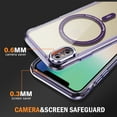 thumbnail image 4 of Decase Magnetic Case for iPhone XS Max,Compatible with Mag-safe,Military-Grade Protection,Slim Stylish Non-Yellowing Shockproof Case for iPhone XS Max,Clear Anti-Scratch Back Cover,Purple, 4 of 8