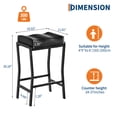 thumbnail image 2 of Ataucjin Bar Stools Set of 2, Saddle Stools 26 Inch Counter Height Modern Barstools with Thick Seat, Kitchen Counter Seat with Footrests, Faux Leather Saddle Stools, 2 of 7