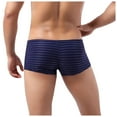 thumbnail image 4 of Odeerbi Mens Underwear Seamless Boxer Briefs 2025 Fashion Trend Color Stripes Comfortable Low Waist Black, 4 of 7