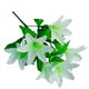 thumbnail image 2 of 6x Ramo de flores artificiales de lirio de tallo largo único para decoración del hogar en blanco, 2 of 9