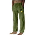 thumbnail image 2 of Puntoco Pantalones casuales largos para hombre, pantalones casuales con estampado de moda para hombre, cintura elástica con bolsillos, pantalones deportivos, 2 of 4