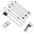 thumbnail image 4 of DELight 3 Pcs 90 LEDs Under Cabinet Lighting Kit with Remote Control and Adapter 12W 3000K 1300lm Kitchen Cupboard Shelf Light, 4 of 9