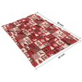thumbnail image 4 of Red Christmas Patchwork Pattern Blanket,Comfortable Soft Lamb Wool Throw Blanket,All Season,Warm Lightweight Blankets for Sofa Bed Couch Living Room Chair,40"x50", 4 of 4