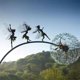 thumbnail image 4 of Gran oferta, estatuas de arte de alambre únicas de diente de león de elfo, escultura de hada de diente de león de Metal para paisaje de césped y jardín al aire libre WD.WDQZL Hogar, 4 of 6
