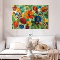 thumbnail image 2 of Elephant Stock Summer Floral Iii Wall Art - Horizontal Canvas Wall Art - Living Room Wall Decor - Floral And Botanical Canvas - Turquoise And Green Decor By Silvia Vassileva - 48" x 32", 2 of 8