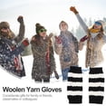 thumbnail image 3 of LOLIPPYY 1 Pair Fingerless Knitted Gloves Protective Cover White for Golfing, 3 of 8