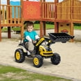 thumbnail image 2 of Aosom Kids Digger Ride On Excavator 6V Battery Powered Yellow, 2 of 9