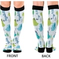 thumbnail image 2 of GZHJMY 1 Pair Cute Dinosaur Compression Socks for Women Men, Knee High Stocking for Running,Athletic,Medical, 2 of 7
