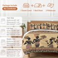 thumbnail image 6 of African Women Bedding Duvet Cover Set Twin Size 4 Pieces Ethnic Style Traditional Vintage Bedding Set with Zipper Closure, 1 Comforter Cover 68x86 Inches 1 Flat Sheet & 2 Pillow Cases, 6 of 7