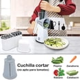 thumbnail image 4 of Rallador de Verduras, 5 en 1 Rallador Rotativo de Queso y Verduras, Picadora de Verduras, Cortador y Rebanador de Acero Inoxidable con Tambor Giratorio para Cocina, Ideal para Frutas, Nueces, y Más, 4 of 5