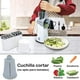 thumbnail image 4 of Rallador de Verduras, 5 en 1 Rallador Rotativo de Queso y Verduras, Picadora de Verduras, Cortador y Rebanador de Acero Inoxidable con Tambor Giratorio para Cocina, Ideal para Frutas, Nueces, y Más, 4 of 5
