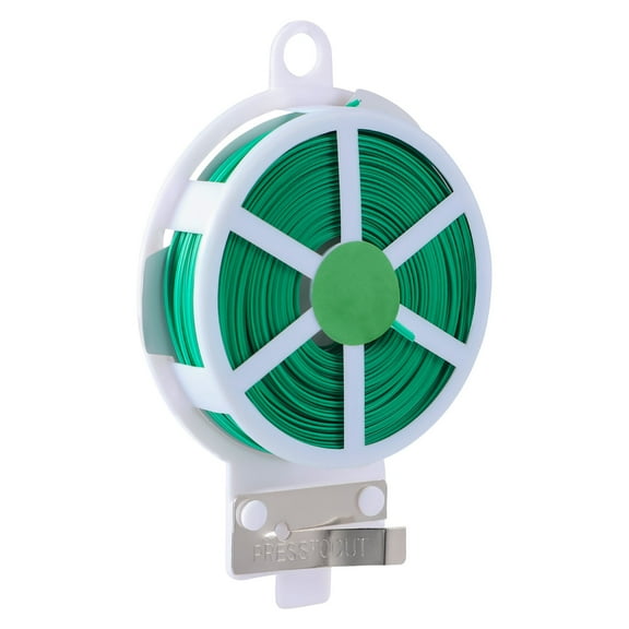 Soimiss Reusable Plastic Coated Tie Roll with Flexible Iron Wire for Securing Plants Labels and Cords