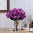 thumbnail image 2 of 1pcs 5 Heads Artificial Hydrangea Silk Flowers with Stems for Wedding Home Party Decor, 2 of 7