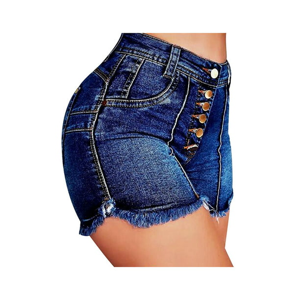 Julycc Women's High Waist Jeans Skinny Ripped Summer Beach Shorts - Walmart.com