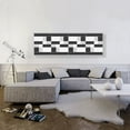 thumbnail image 2 of ARTCANVAS Mid-Century Modern Glitched Blocks Panoramic Canvas Art Print - Size: 60" x 20" (1.50" Deep), 2 of 9