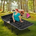thumbnail image 6 of MOPHOTO Upgraded Oversized 78"*32" XXL 
 Heavy Duty Outdoor Camping Cot with Mattress, Portable Folding Bed for Adults Support 900 Bls, Rollaway Guest Bed Sleeping Cot with Carry Bag, 6 of 8