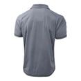 thumbnail image 5 of BRGZLK Men's Solid Color Short Sleeved Casual Classic Polo Shirts Basic Golf Button T-Shirt Tops with Pocket, 5 of 7