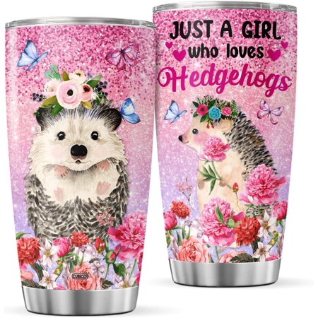 

Hedgehog Stainless Steel Tumblers Coffee Tumbler Gifts For Hedgehog Lovers Women Men On Christmas Day Mug 20 oz Travel Cup Travel Insulated Mugs Decor Kitchen Accessories