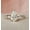 White, variant on Modernist 2 Ct Pear Cut Moissanite Diamond Women's Engagement Ring 14K Rose Gold Plated Comfort Fit Bridal Ring Promise Ring