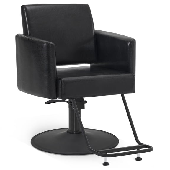 BarberPub Modern Salon Chair, All Black Barber Styling Chair for Hair Stylist, 440 Lbs Heavy Duty Hydraulic Pump, 360 Degrees Swivel, Beauty Spa chair Styling Equipment 9412