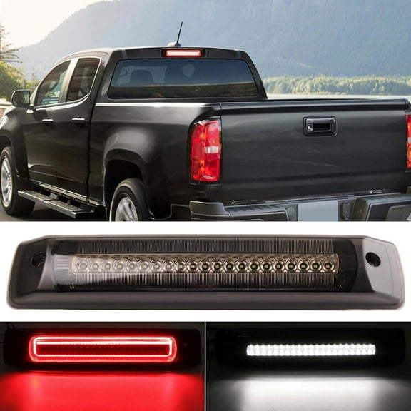 Third 3rd Brake Light for 2015-2022 Chevy Colorado GMC Canyon 2015 2016 2017 2018 2019 2020 2021 2022, Rear Waterproof LED High Mount Stop LED Third Brake Light, Smoked Lens