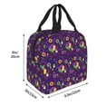 thumbnail image 2 of Yiaed Mardi Gras and Donuts Print Insulated Lunch Bag Reusable Cute Tote Lunch Box, Leakproof Cooler Lunch Bags for Work Office Travel School Picnic, 2 of 5