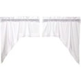 thumbnail image 6 of VHC Brands Farmhouse Swag Pair White Rod Pocket Ruffling Kitchen Window Curtains, 6 of 7