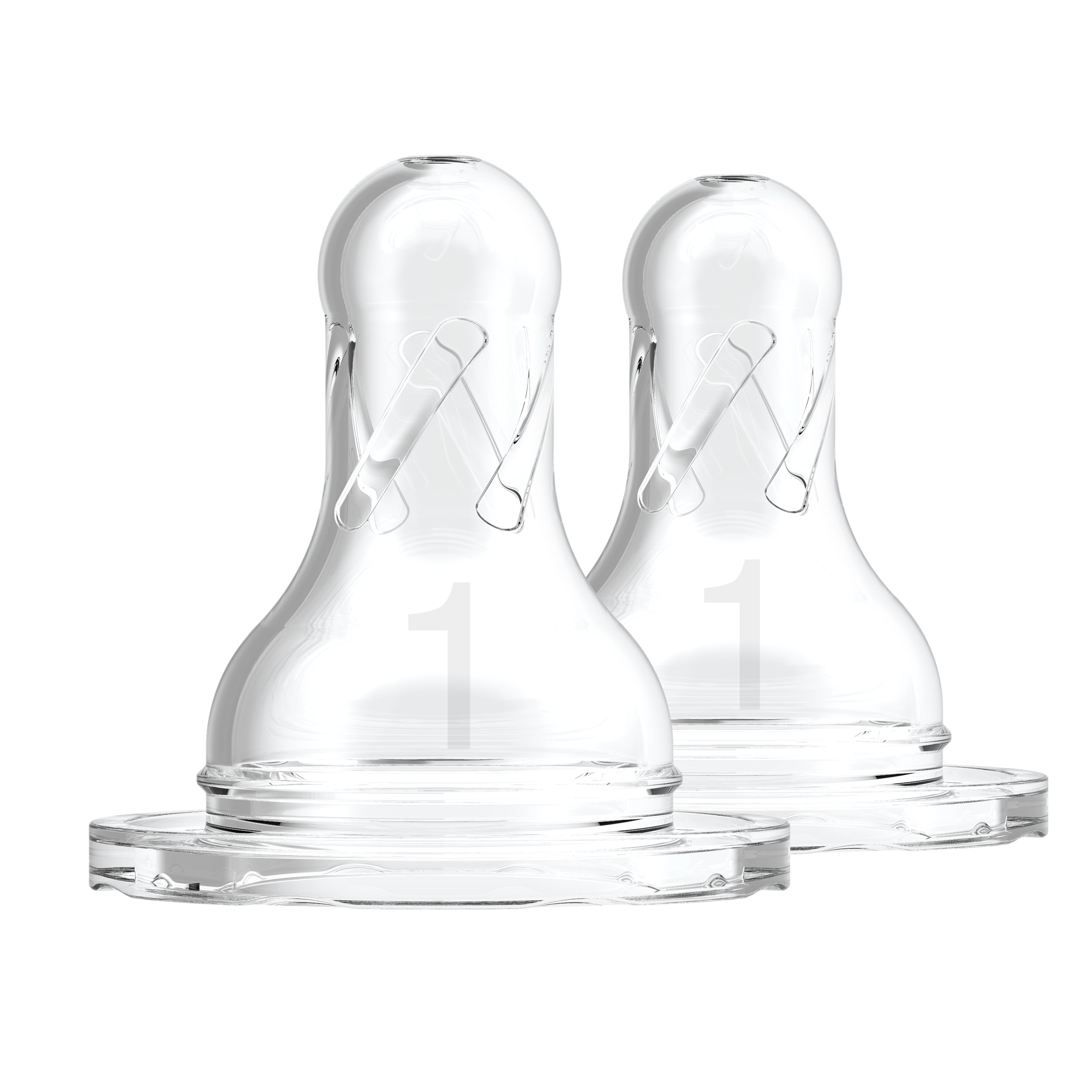 Dr. Brown's Narrow Baby Bottle Nipples, Level 1, Slow Flow - 0m+ - 2-Pack