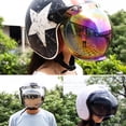 thumbnail image 3 of Open Face Helmet Visor Motorcycle Helmet Bubble Visor Bubble Shield Motorcycle Helmets Accessorie, 3 of 8