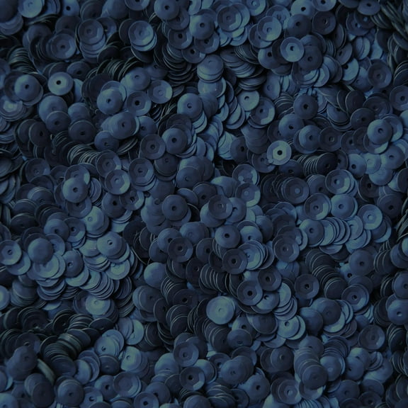 Navy Blue Cup Sequins 5mm Matte Silk Frost Made in USA