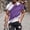 Purple, variant on Fnnxeal Mens Big and Tall 3D Digital Print Gradient Crewneck Short Sleeve T-Shirt Moisture Wicking Stretch Fit Army Green,Size 5XL