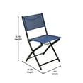 thumbnail image 4 of BizChair Set of 4 Commercial Grade Indoor/Outdoor Folding Chairs with Navy Flex Comfort Material Backs and Seats and Black Metal Frames, 4 of 16