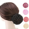 thumbnail image 2 of HeroNeo 10Pcs Women Girls Handmade Crochet Knit Mesh Bun Cover Elastic Snood Hair Net Multi Solid Color Ballet Dance Skating Hair Accessories, 2 of 18