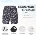 thumbnail image 6 of Picia Daisies Flowers pattern Mens Swim Trunks with Compression Liner Stretch Beach Shorts Quick Dry with Zipper Pockets No-Chafing Board Shorts-3X-Large, 6 of 9