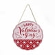 thumbnail image 2 of pstuiky Letrero colgante de madera redondo para puerta con la palabra "Amor" (Día de San Valentín) - Decoración de pared - Tablero de madera para colgar en la pared, 2 of 8