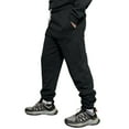 thumbnail image 3 of Fruit of The Loom Men's Fleece Jogger Sweatpants 2 Pockets Relaxed Fit M-4XL - Black Irregular, 3 of 5