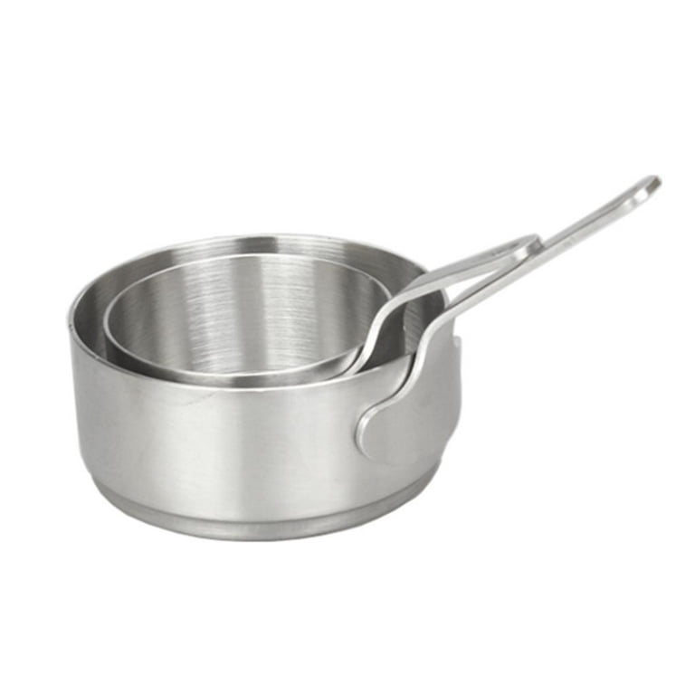 Saucepan, Stainless Steel Milk Pan 12cm, Soup Pot for Induction and Oven,  Non Stick Milk Pot, Dishwasher Safe Cookware(Sliver)