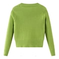 thumbnail image 5 of mgoYE Girl's Dance Wrap Sweater Ballet Top Warm up for Leotards, Dress(Green,140), 5 of 8
