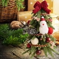 thumbnail image 3 of Árbol de Navidad de PE de estilo nórdico, mesa, chimenea, comedor, fiesta, árboles de Navidad con con decoración roja, 3 of 9