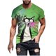 thumbnail image 2 of Blusas y camisas de manga corta y cuello redondo para hombre, estilo casual, con estampado del Día de San Patricio, para hombre, para fitness, deportes, pantalones cortos, camisetas, blusas de poliést, 2 of 5