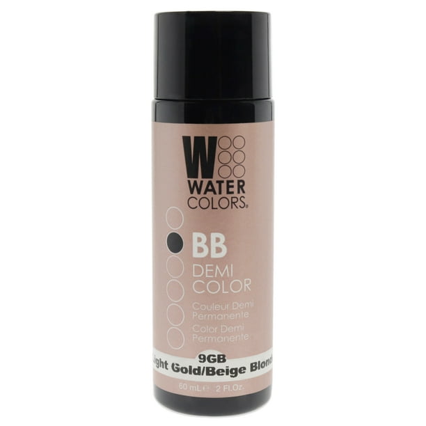 Tinte semipermanente para cabello Watercolors BB - Rubio beige dorado claro 9GB de Tressa para unisex - Tinte para cabello de 2 oz Tressa Color de pelo 2 oz