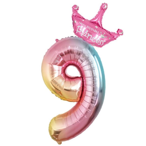 Vacemry Number Balloon, 100 CM Large Foil Number Balloon for Birthday Party, Graduation Anniversary Celebration Decoration, Metallic Number Balloon for Events, Helium Ready Party Balloon