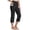 Black, variant on Vivianyn HD Women's Split Hem Capri Yoga Pants with Pockets, High Waist Stretch Trousers,Black,Size S-XXL