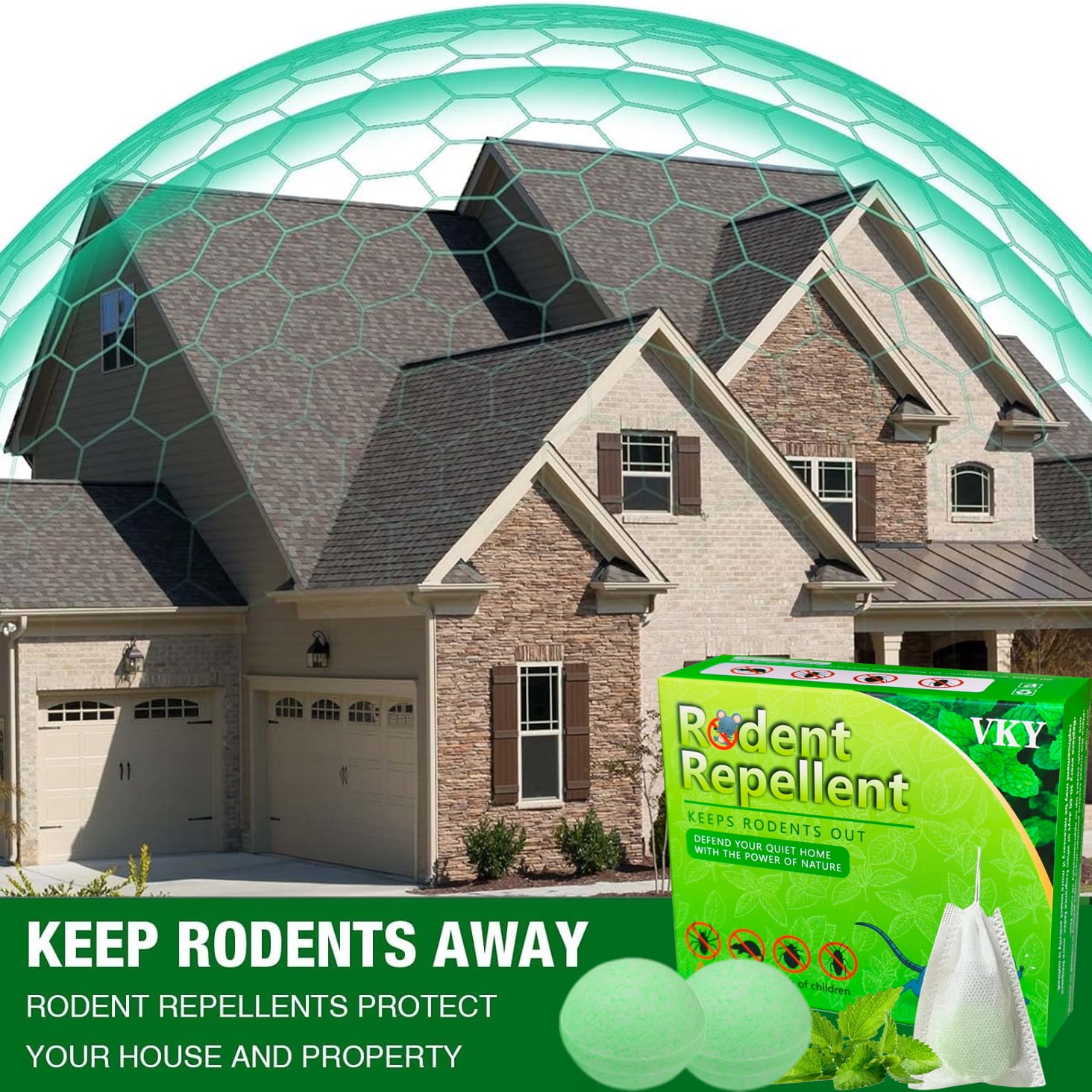 Rat Repellent for House Mice Repellent Indoor 20 Packs Of Rat Balls, Natural Ingredients, Safe For Indoor Use, Repel Rats Instead Of Killing Them, Variety Of Strong Mint Scents To Work.