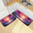 thumbnail image 7 of Coolnut Sunset Tree Anti Fatigue Mats for Kitchen Floor,Set of 2 Non Skid Washable Waterproof Anti Kitchen Floor Mats for Kitchen Office Laundry Room Bathroom (19"x27"+19"x47") Home Decor, 7 of 7