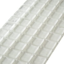 20 Pack Large Clear Square Self-Adhesive Rubber Bumpers 1" x 0.18"