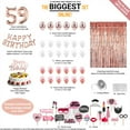 thumbnail image 2 of 59th Birthday Decoration Rose Gold, 59 Party Supplies Decoration, 59th Sash, 59 Cake Topper, 59th Photo Props, Confetti Balloons, Curtain, 2 of 4