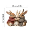 thumbnail image 5 of Easter Bunny Wall Decal Three Rabbits Huddle Sticker Self-Adhesive Removable Decoration for Door Window Glass Tile(A), 5 of 6