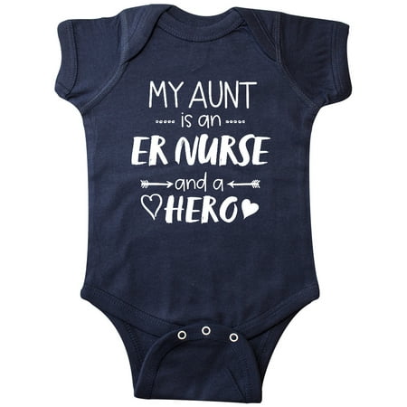 

Inktastic My Aunt is an ER Nurse and a Hero Gift Baby Boy or Baby Girl Bodysuit